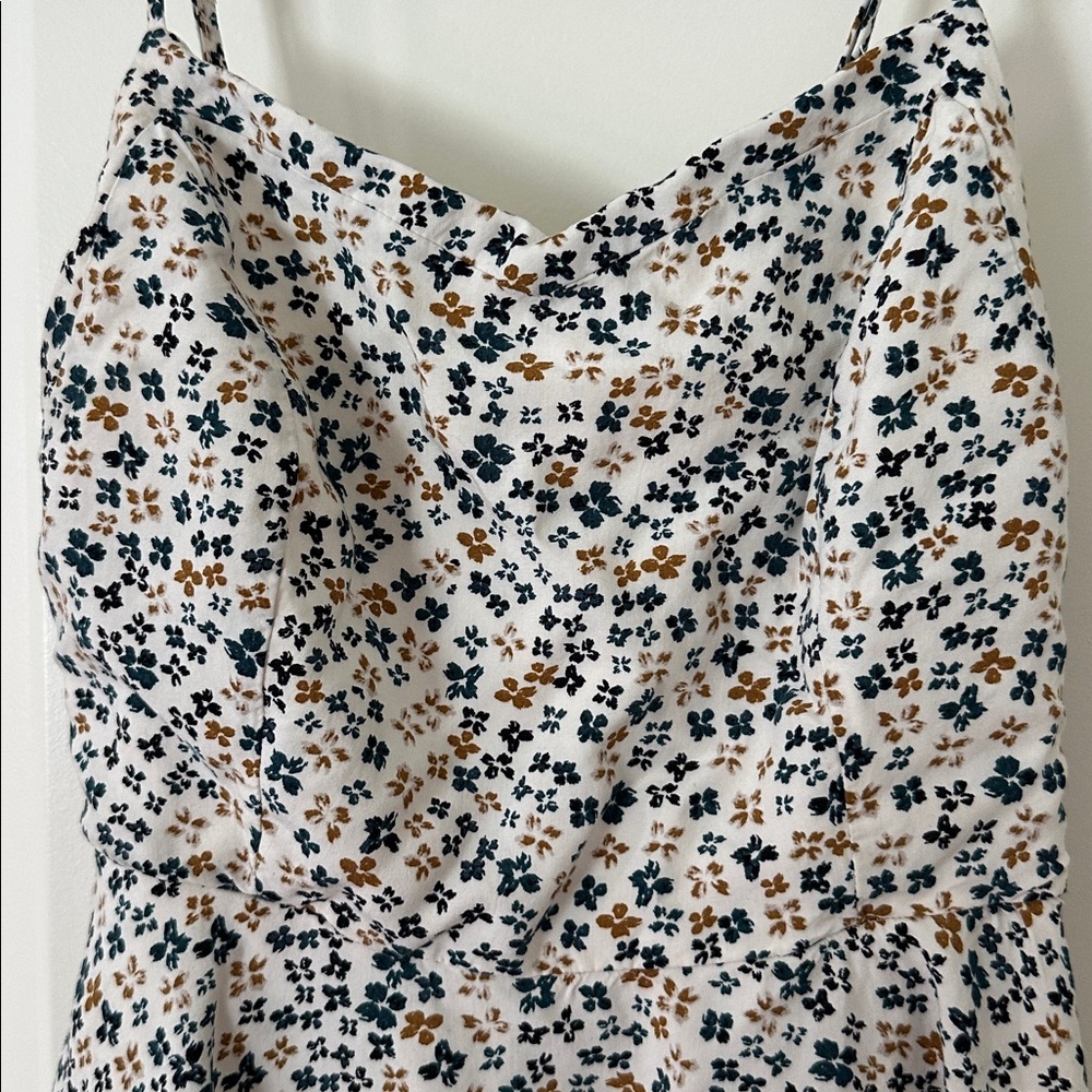 Old Navy Floral Dress with Blue and Brown Accents